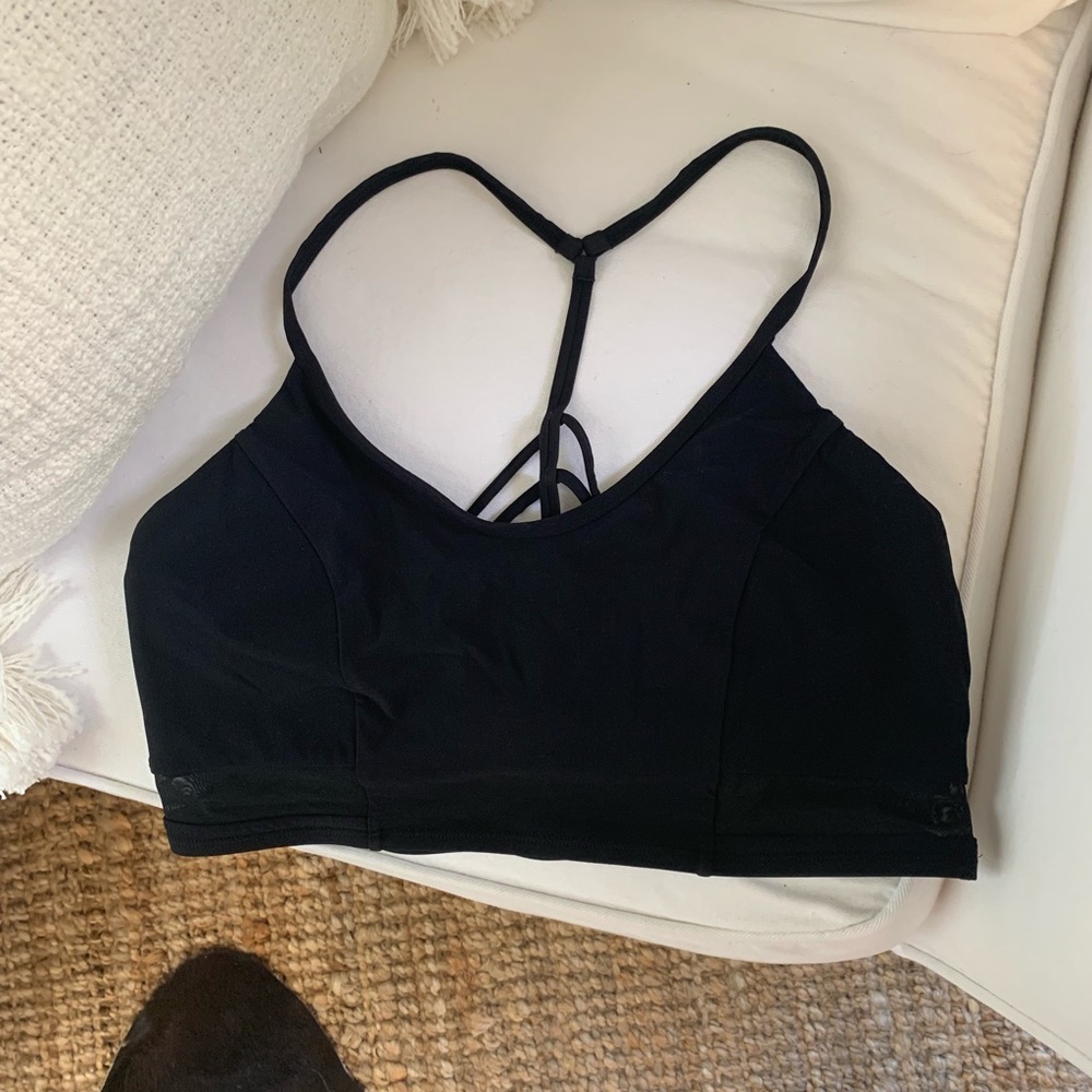 Lululemon Black Sheer Sports Bra